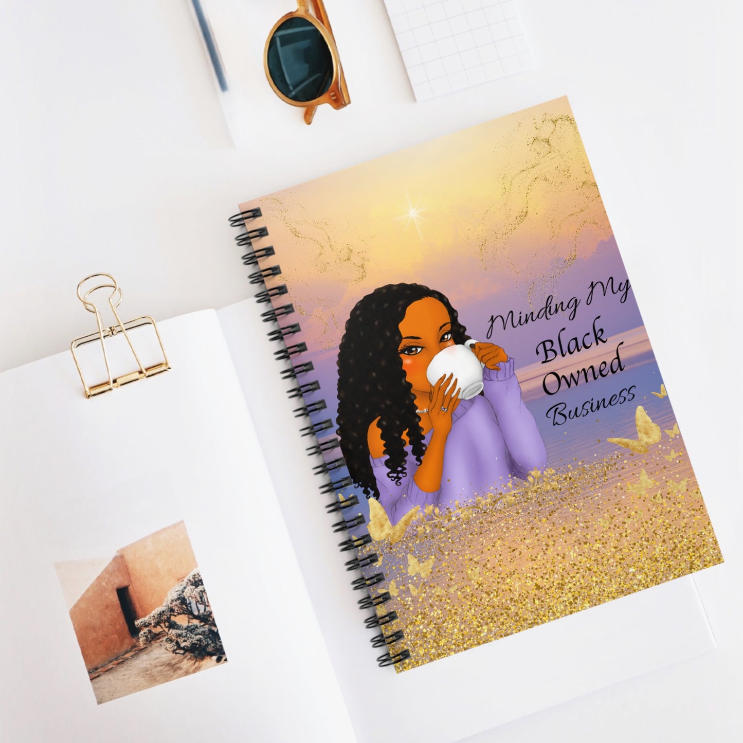 Minding My Black Owned Business Spiral Notebook - Inspirational Journal for Entrepreneurs