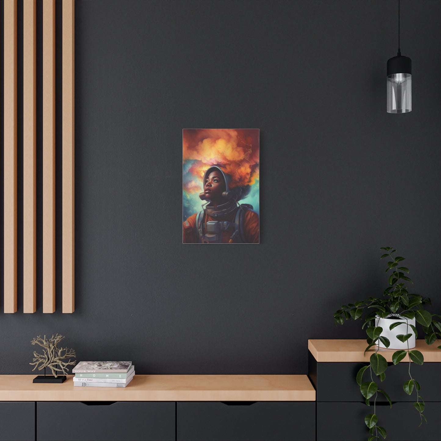 Fearless & Limitless: Black Woman Astronaut Canvas, Matte  Stretched, 1.25"