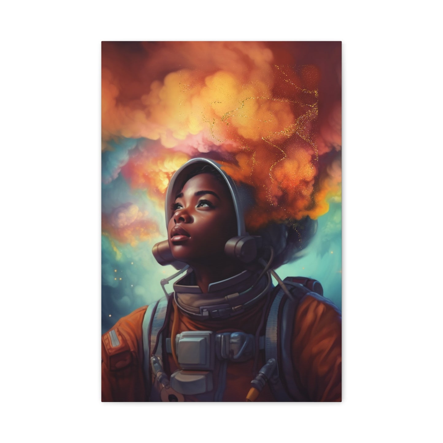 Fearless & Limitless: Black Woman Astronaut Canvas, Matte  Stretched, 1.25"