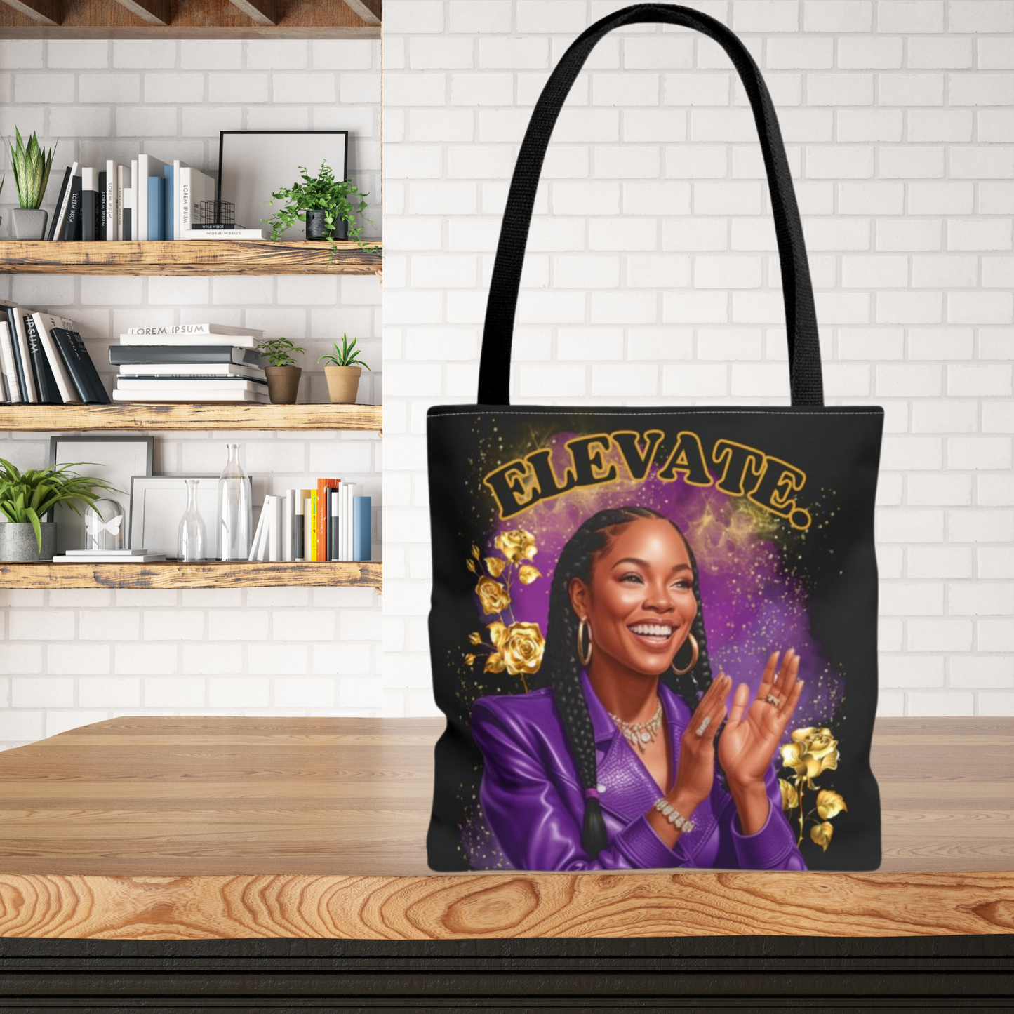 Afro Queen Tote Bag , Motivational Bag for Women, Inspirational Tote Bag