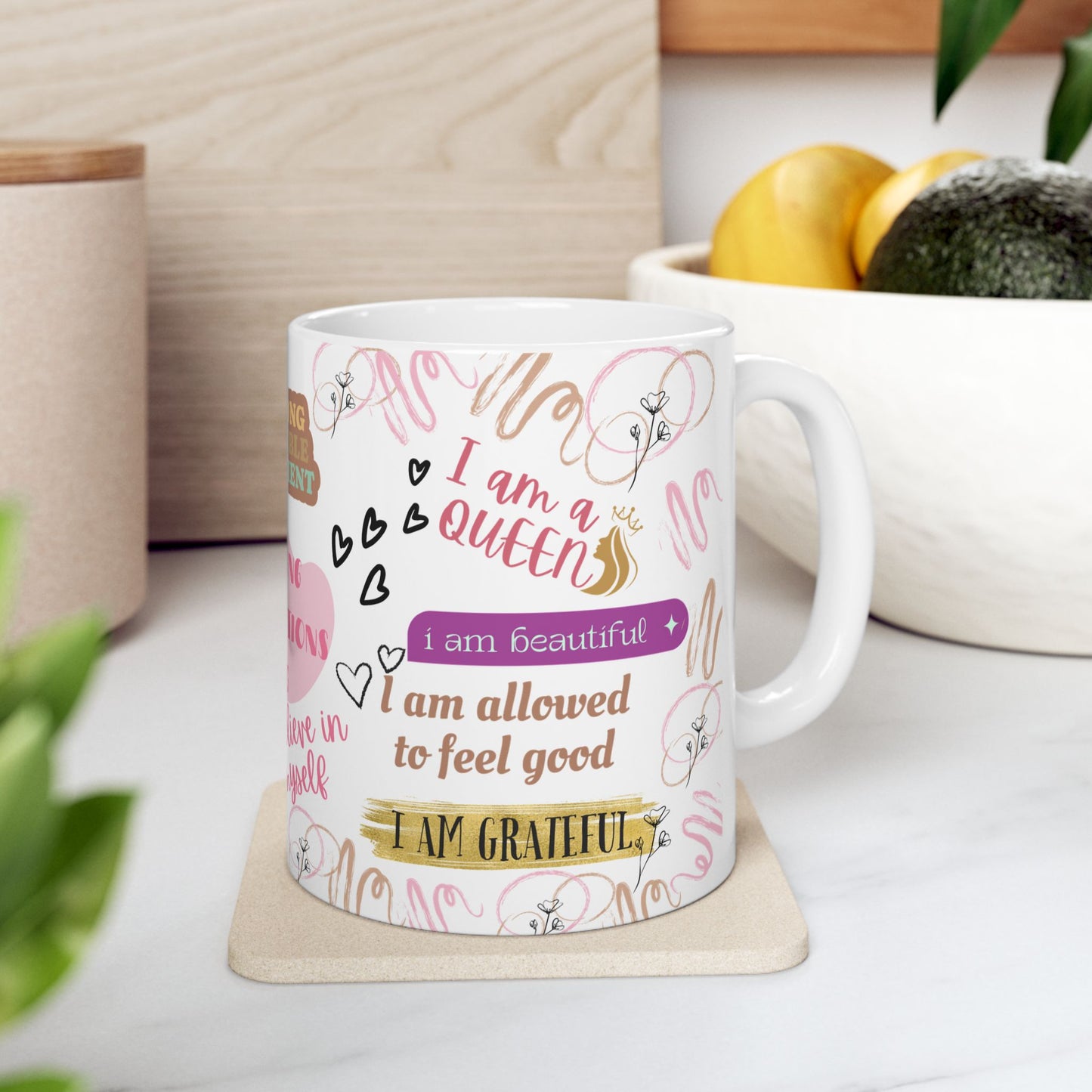 Inspirational Affirmation Mug for Women- Morning Affirmations for Daily Inspiration