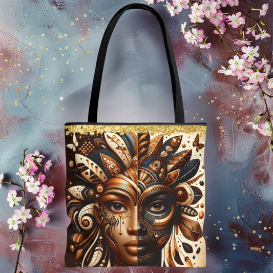 Tribal Art Tote Bag – Golden Goddess Design