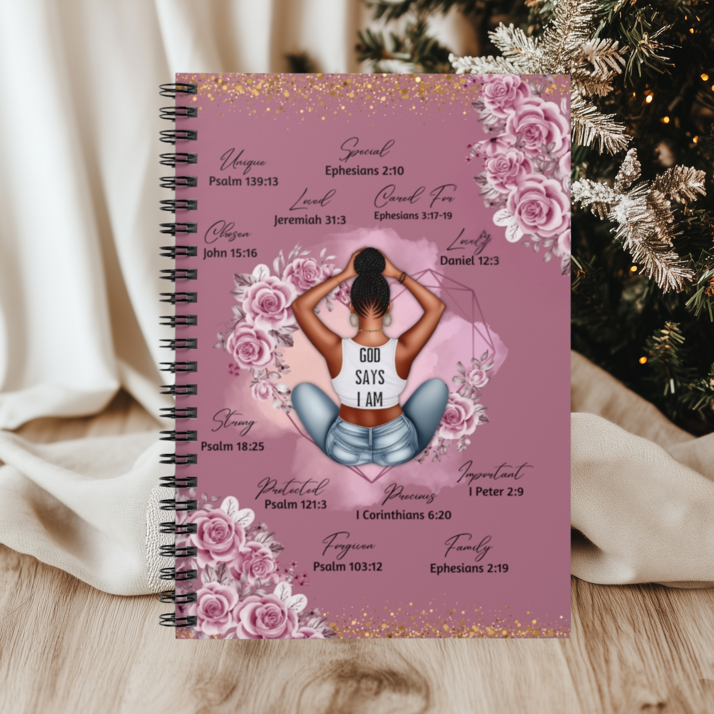 God Says I Am Spiral Notebook - Ruled Line- 6 x 8