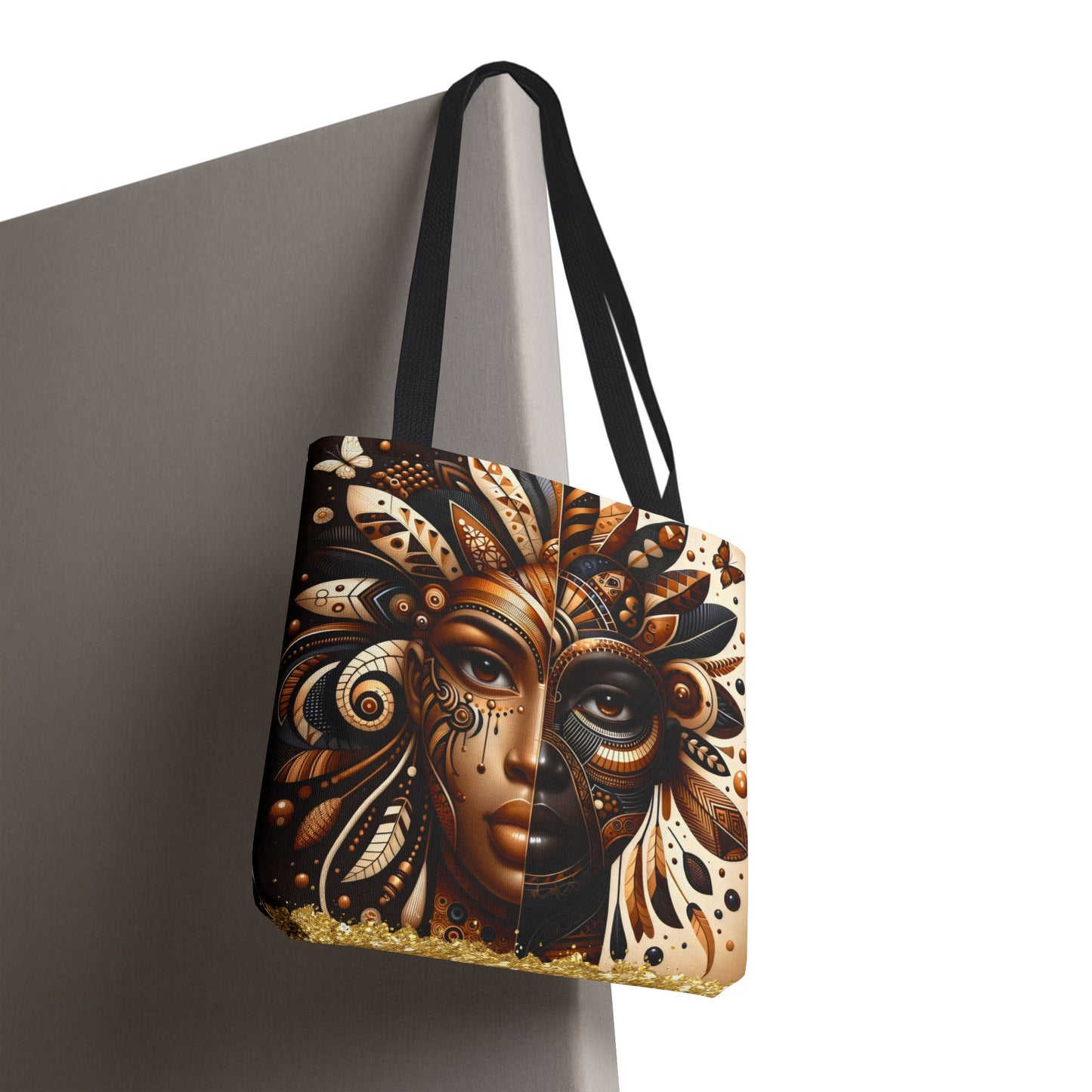 Tribal Art Tote Bag – Golden Goddess Design